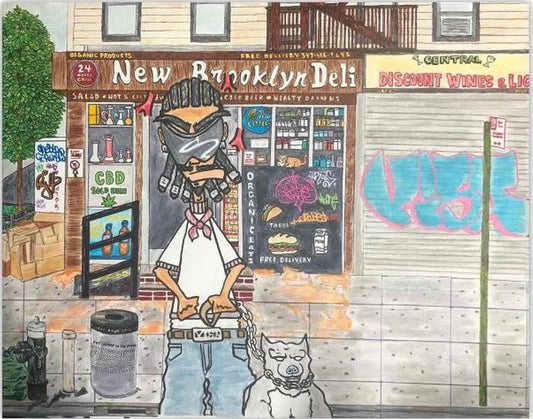 “Bodega Dreams” (Long Live Nino) By NYC Based Artist “Visa” (16” x 20”)