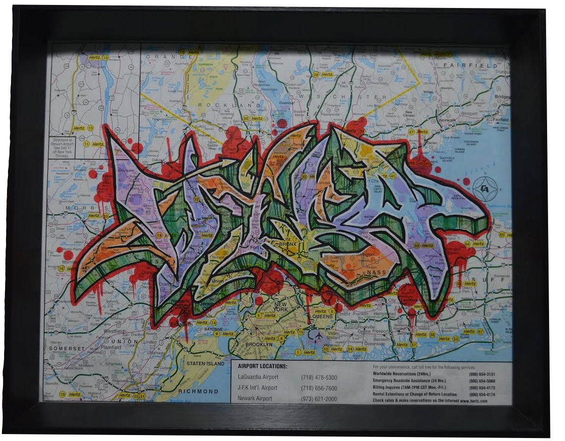 "Re-Route" (12"x15") by VI$A