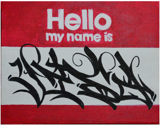 "Hello My Name is VISA" (8"x10") By VI$A