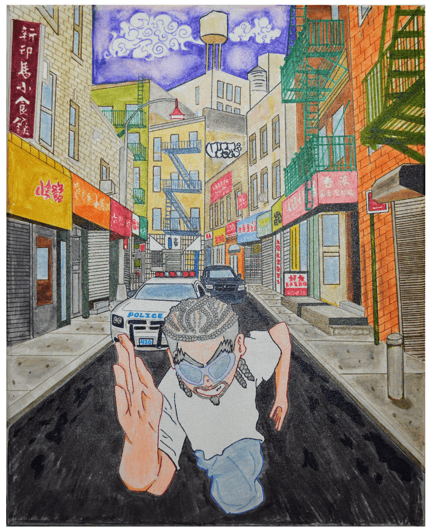 "Chinatown Getaway" (16"x20") by VI$A